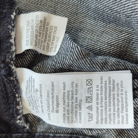 Madewell Relaxed Denim Shorts Black / Gray Style AJ243 Size 28 - Picture 7 of 9